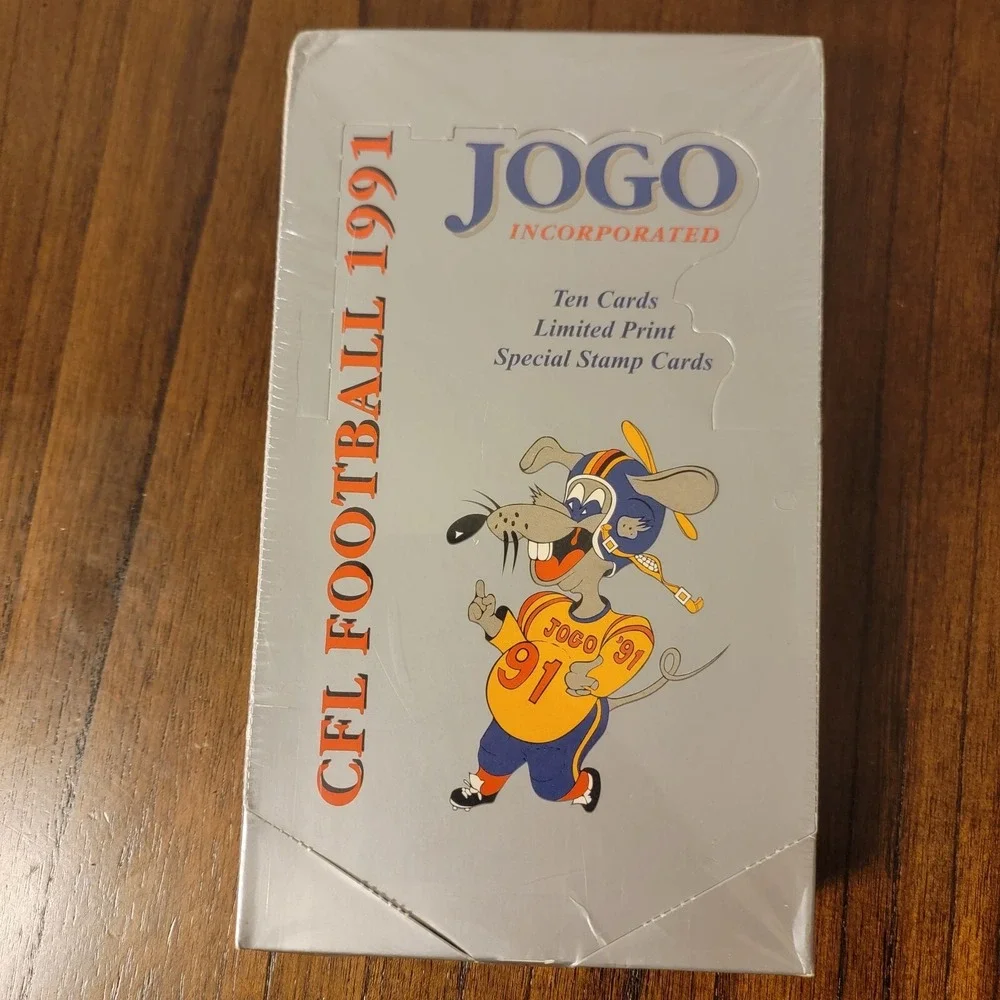 1991 JOGO CFL SEALED FOOTBALL BOX 36 PACKS, 10 CARDS PER PACK